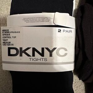 DKNY Brown black tights